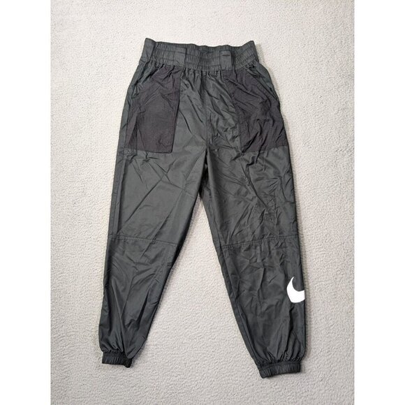Nike Pants - Nike Pants Womens Medium Joggers Big Swoosh Logo Pockets Elastic Waist Black